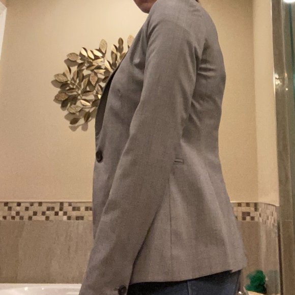 Plaid blazer with shoulder pads - Picture 4 of 7